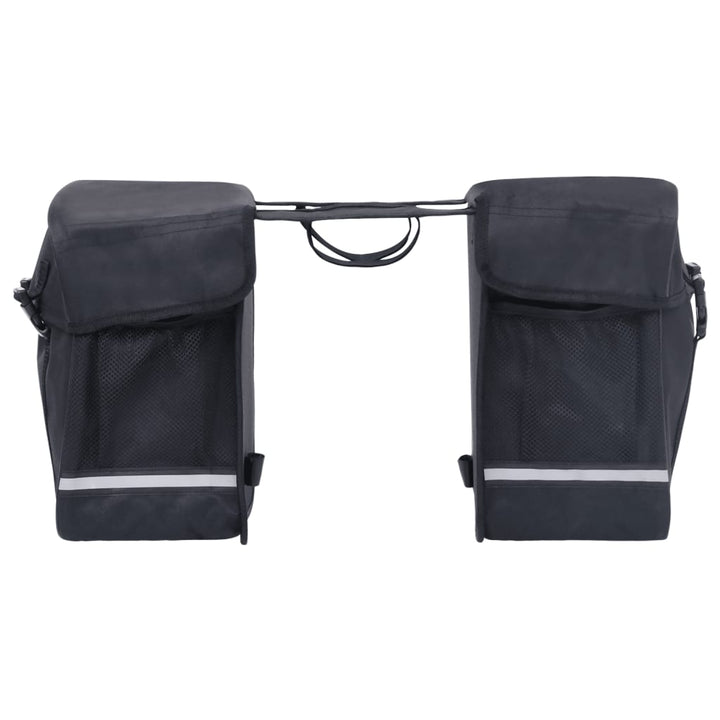 Geantă De Bicicletă Dublă Pentru Suport Coș, Negru, 35 L