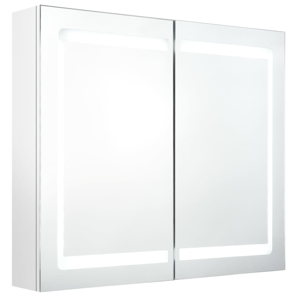 Dulap De Baie Cu Oglindă Și Led, , 80X12X68 Cm
