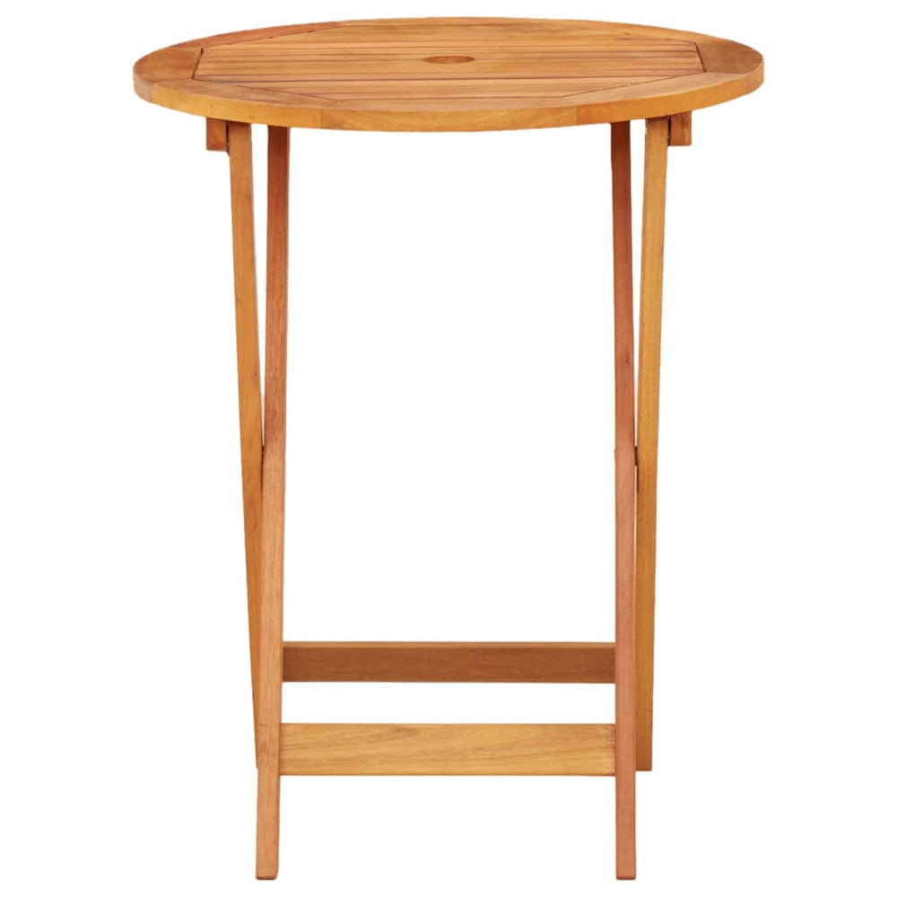 Masă De Grădină Pliabilă, Ø60X75 Cm, Lemn Masiv Eucalipt