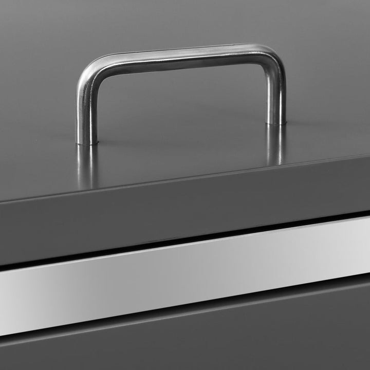 Magazie Pentru Trei Pubele, 207X77,5X112,5 Cm, Oțel Inoxidabil