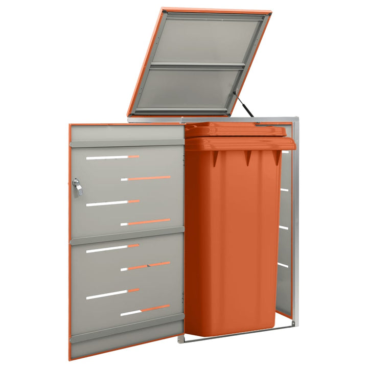 Magazie Pentru Trei Pubele, 207X77,5X112,5 Cm, Oțel Inoxidabil