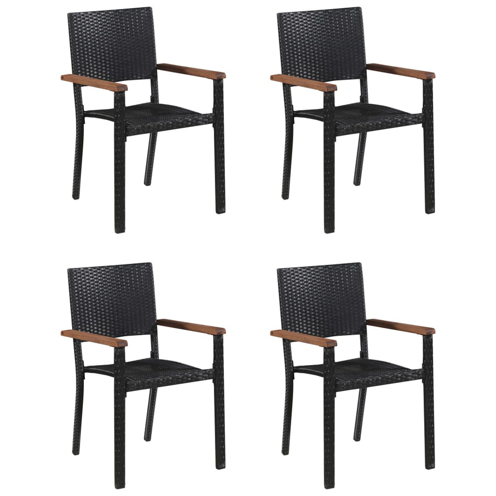Set De Masă Pentru Grădină, 5 Piese, Negru