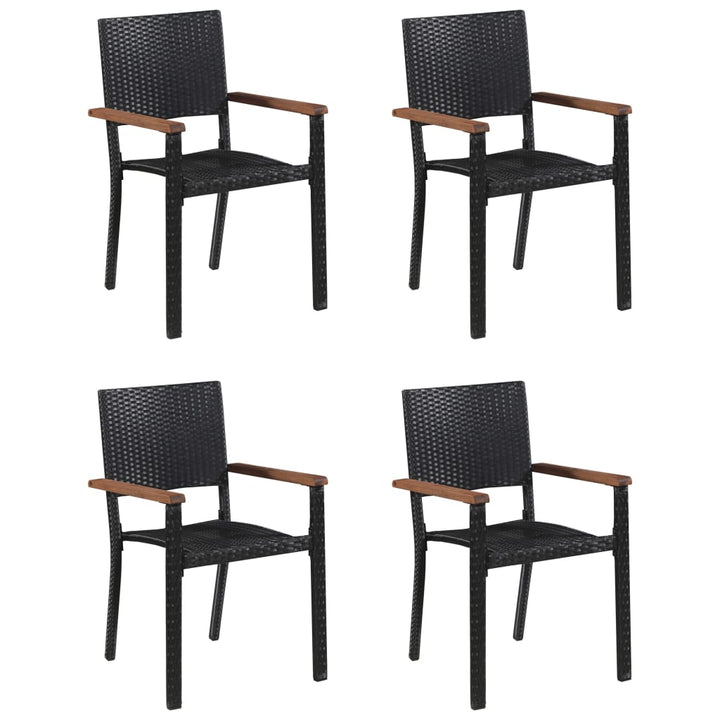 Set De Masă Pentru Grădină, 5 Piese, Negru