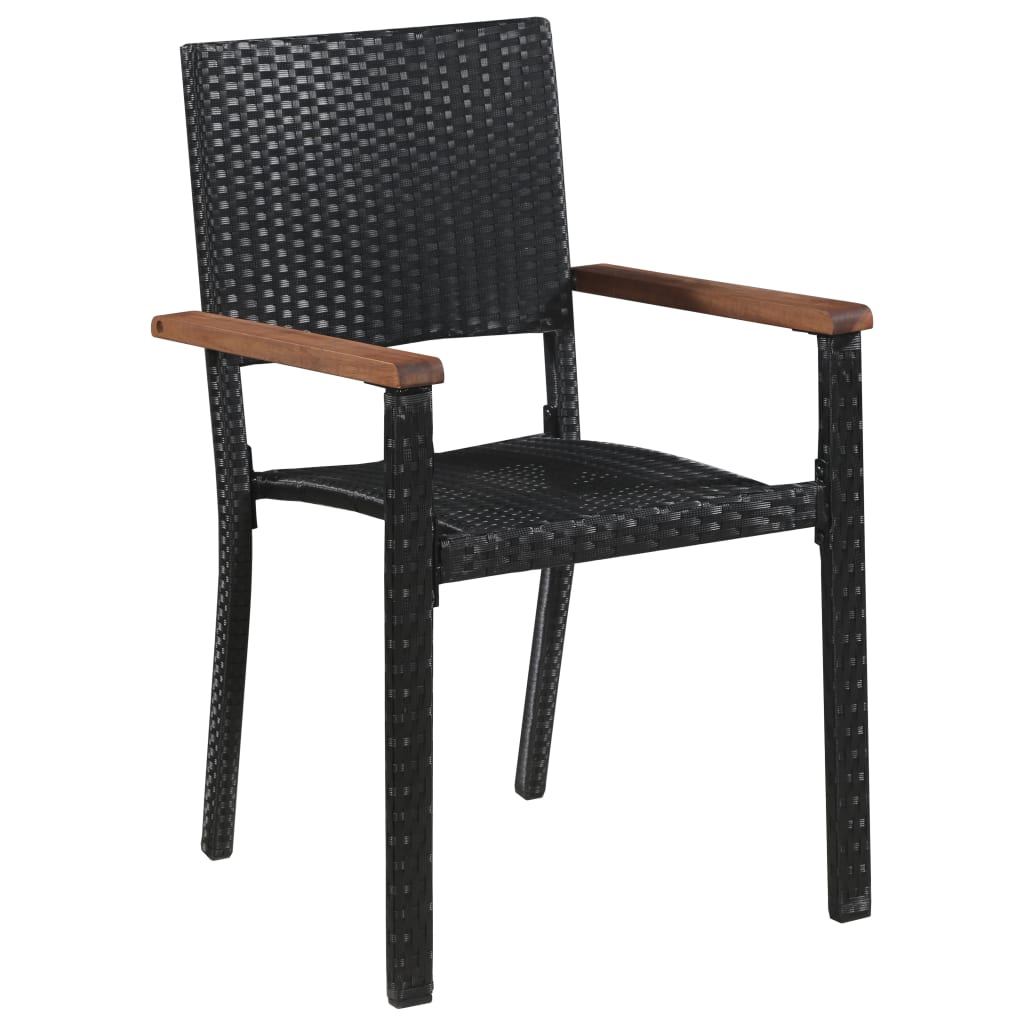 Set De Masă Pentru Grădină, 5 Piese, Negru