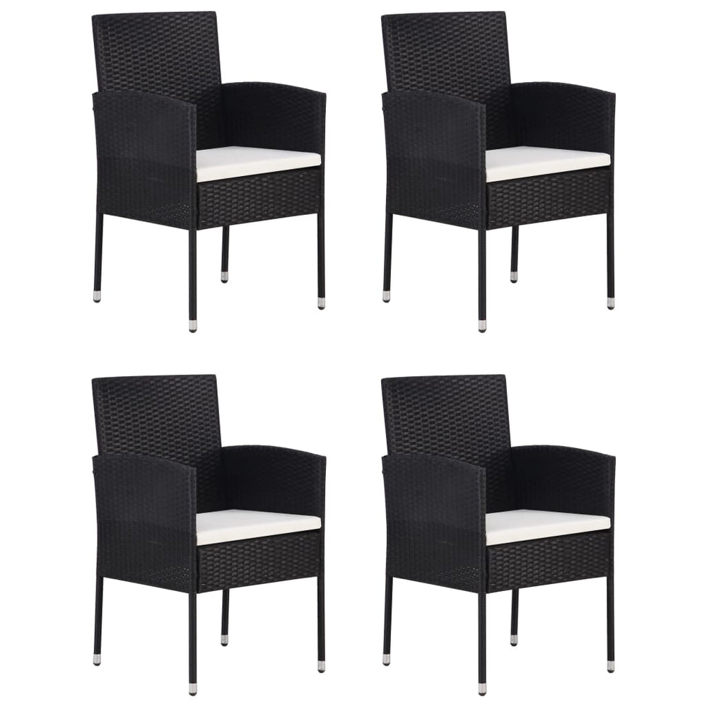 Set De Masă Pentru Grădină, 5 Piese, Negru