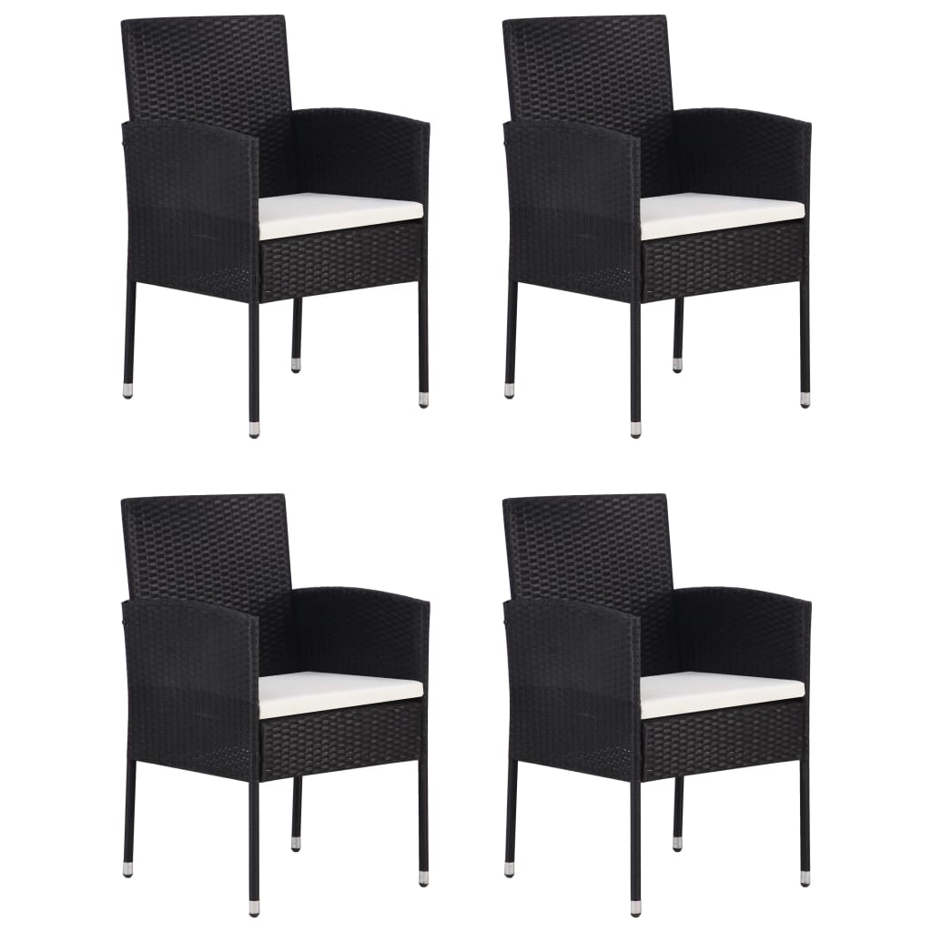 Set De Masă Pentru Grădină, 5 Piese, Negru