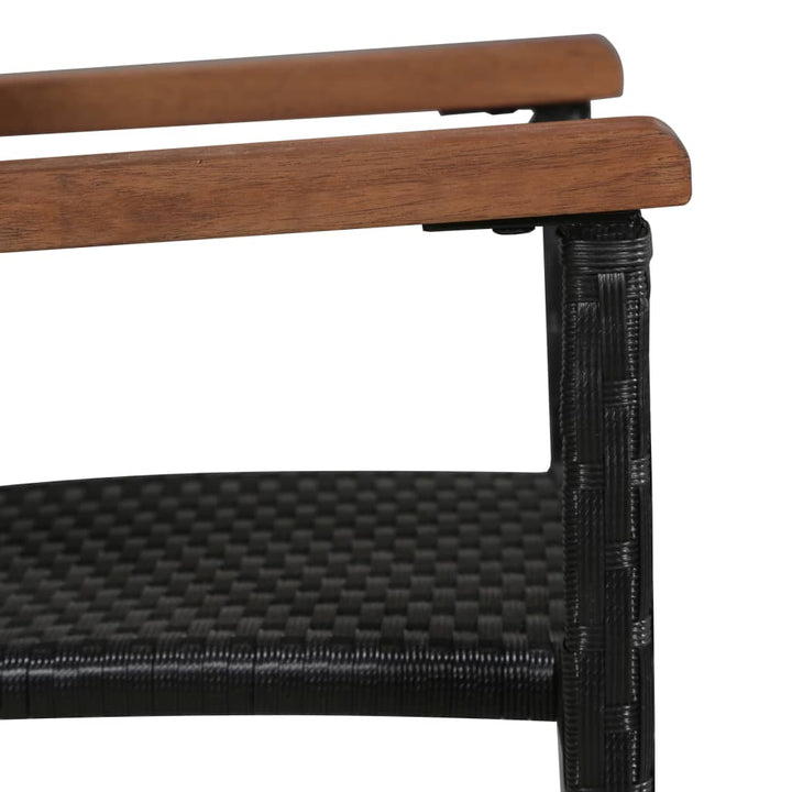 Set Mobilier De Grădină, 7 Piese, Negru
