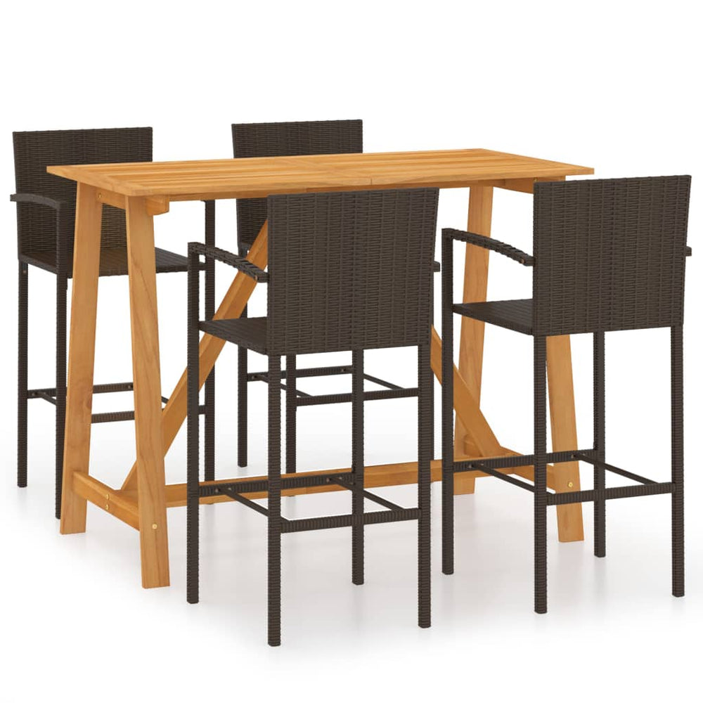 Set Mobilier Bar De Grădină, 5 Piese,
