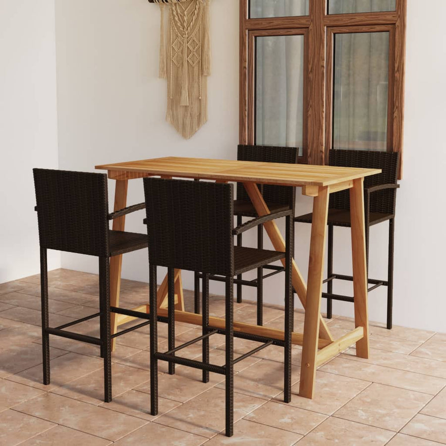Set Mobilier Bar De Grădină, 5 Piese,