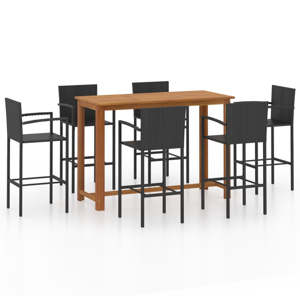 Set Mobilier Bar De Grădină, 7 Piese,
