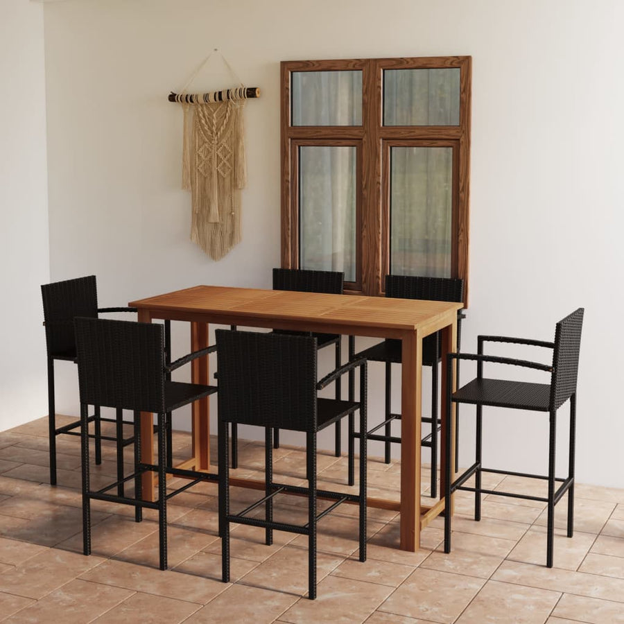 Set Mobilier Bar De Grădină, 7 Piese,