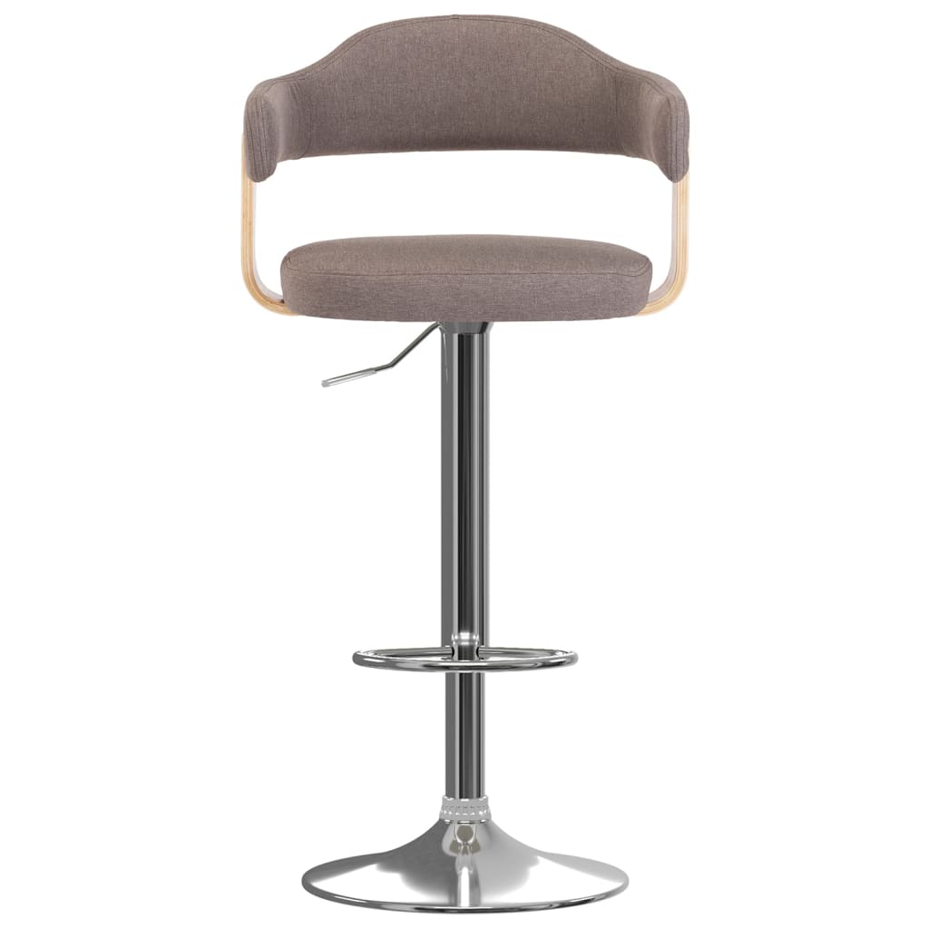 Scaune De Bar 2 Buc. Lemn Curbat Și Material Textil