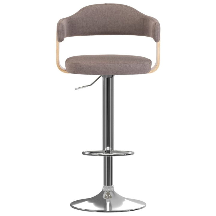Scaune De Bar 2 Buc. Lemn Curbat Și Material Textil