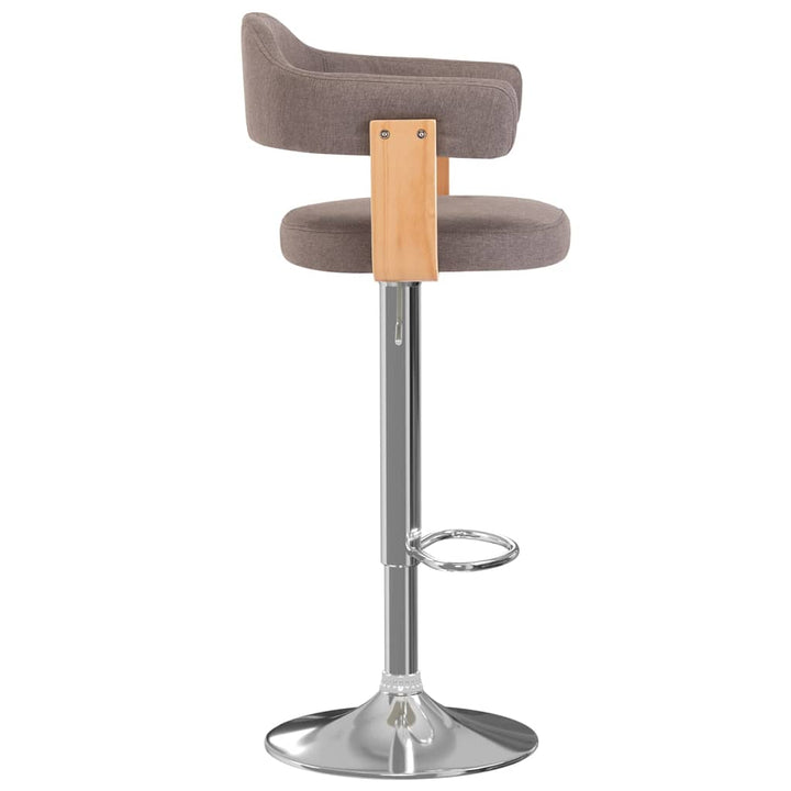 Scaune De Bar 2 Buc. Lemn Curbat Și Material Textil