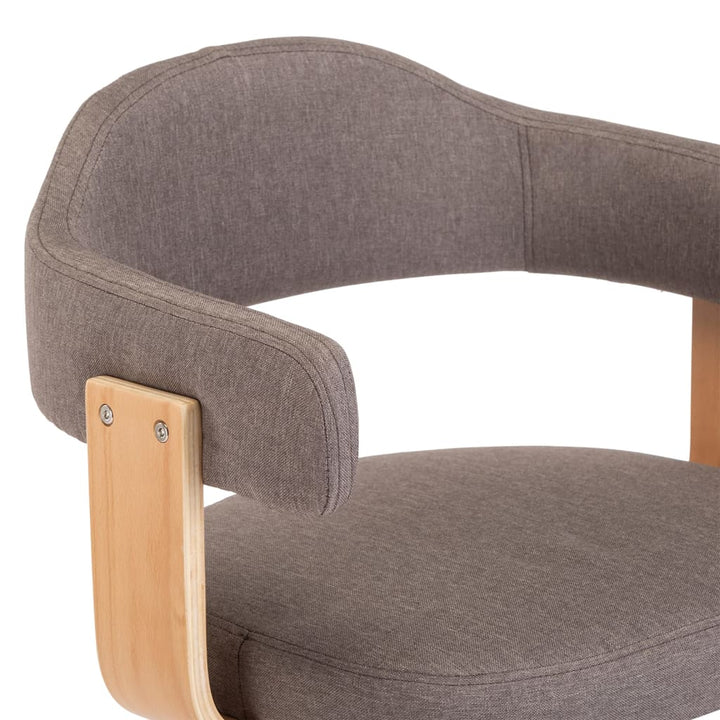 Scaune De Bar 2 Buc. Lemn Curbat Și Material Textil