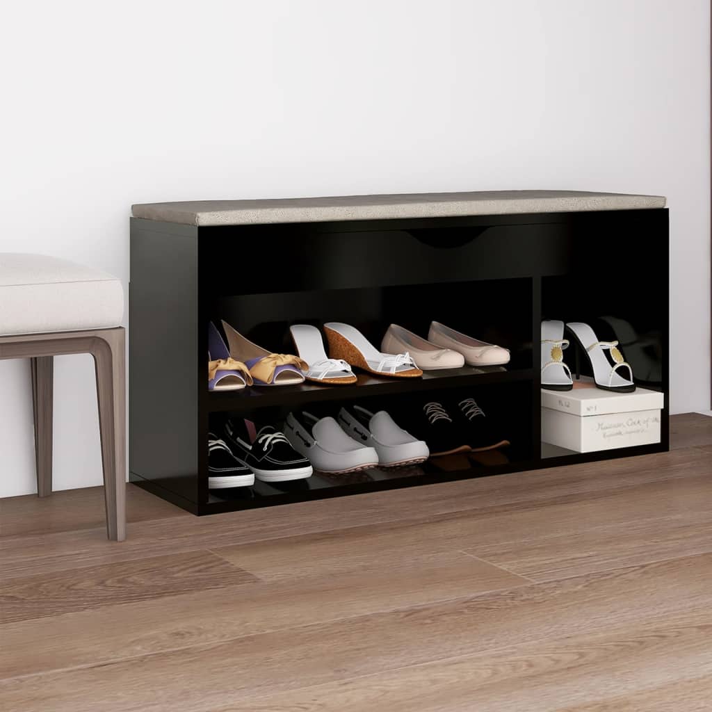 Bancă Pantofar Cu Pernă 104X30X49 Cm, Lemn Prelucrat