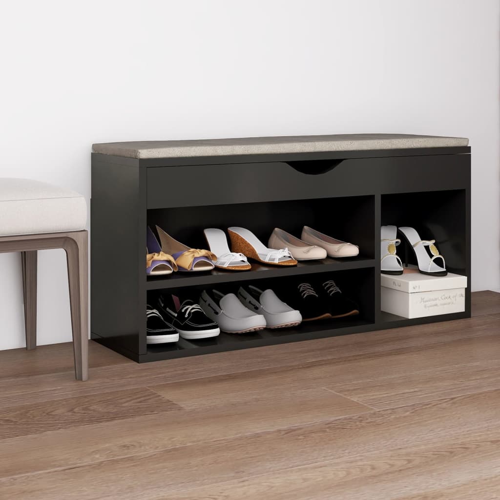 Bancă Pantofar Cu Pernă 104X30X49 Cm, Lemn Prelucrat