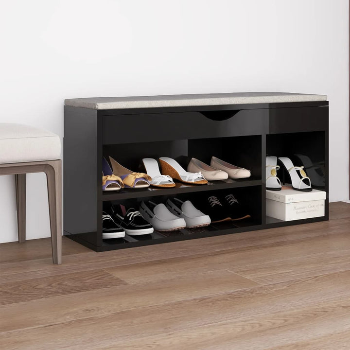 Bancă Pantofar Cu Pernă 104X30X49 Cm, Lemn Prelucrat