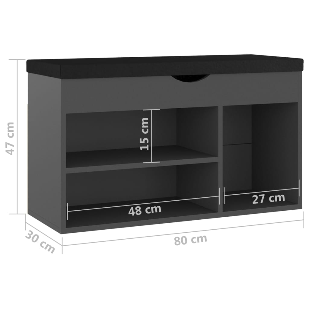Pantofar Cu Pernă, , 80X30X47 Cm, Lemn Prelucrat