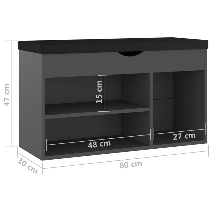 Pantofar Cu Pernă, , 80X30X47 Cm, Lemn Prelucrat