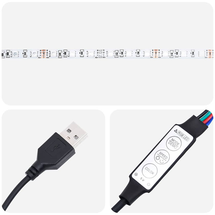Noptieră Cu Led, Alb/Stejar Sonoma, 45X35X67 Cm, Lemn Prelucrat