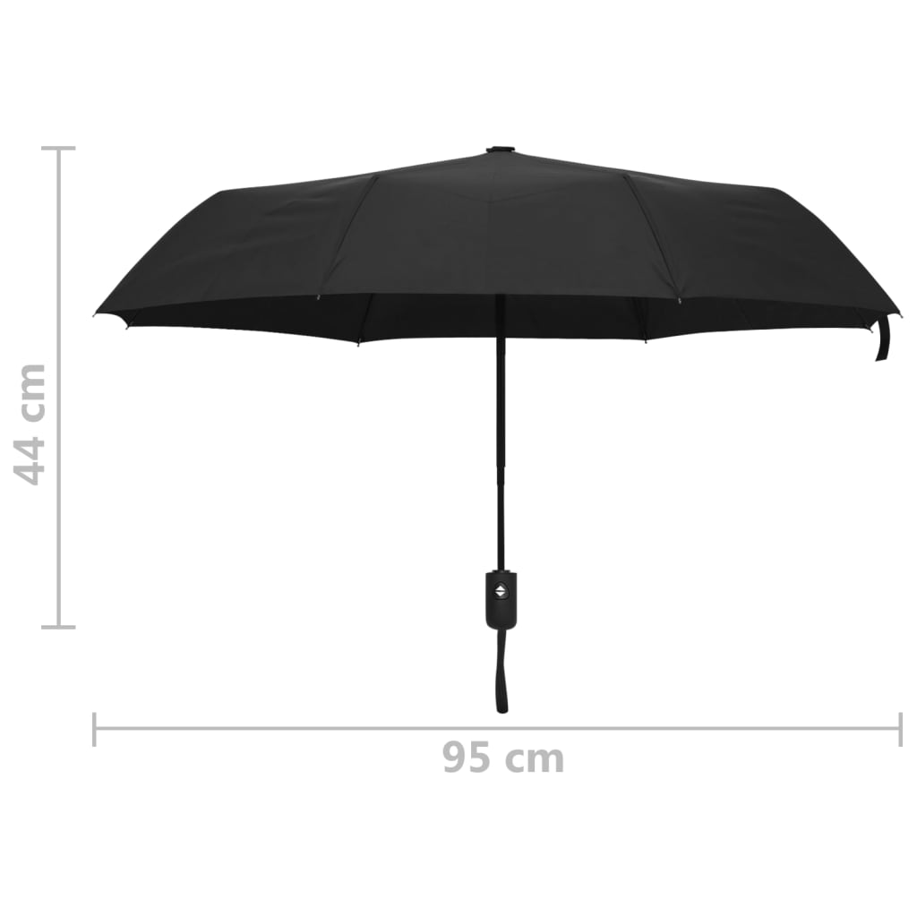 Umbrelă Pliabilă Automată, Negru, 95 Cm