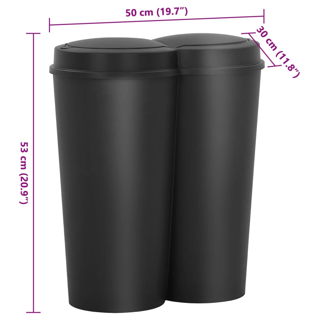 Coș De Gunoi Dublu, , 50 L