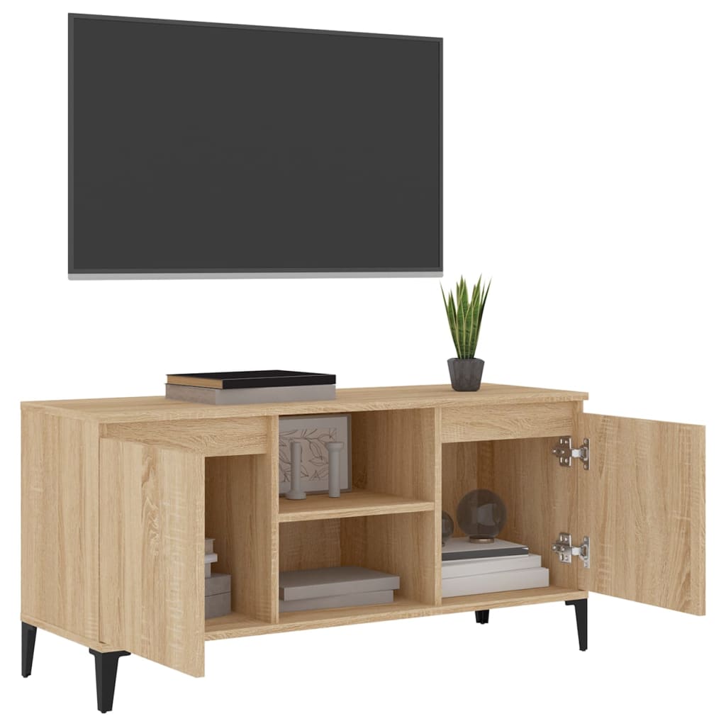 Comodă Tv Cu Picioare Metalice, , 103,5X35X50 Cm