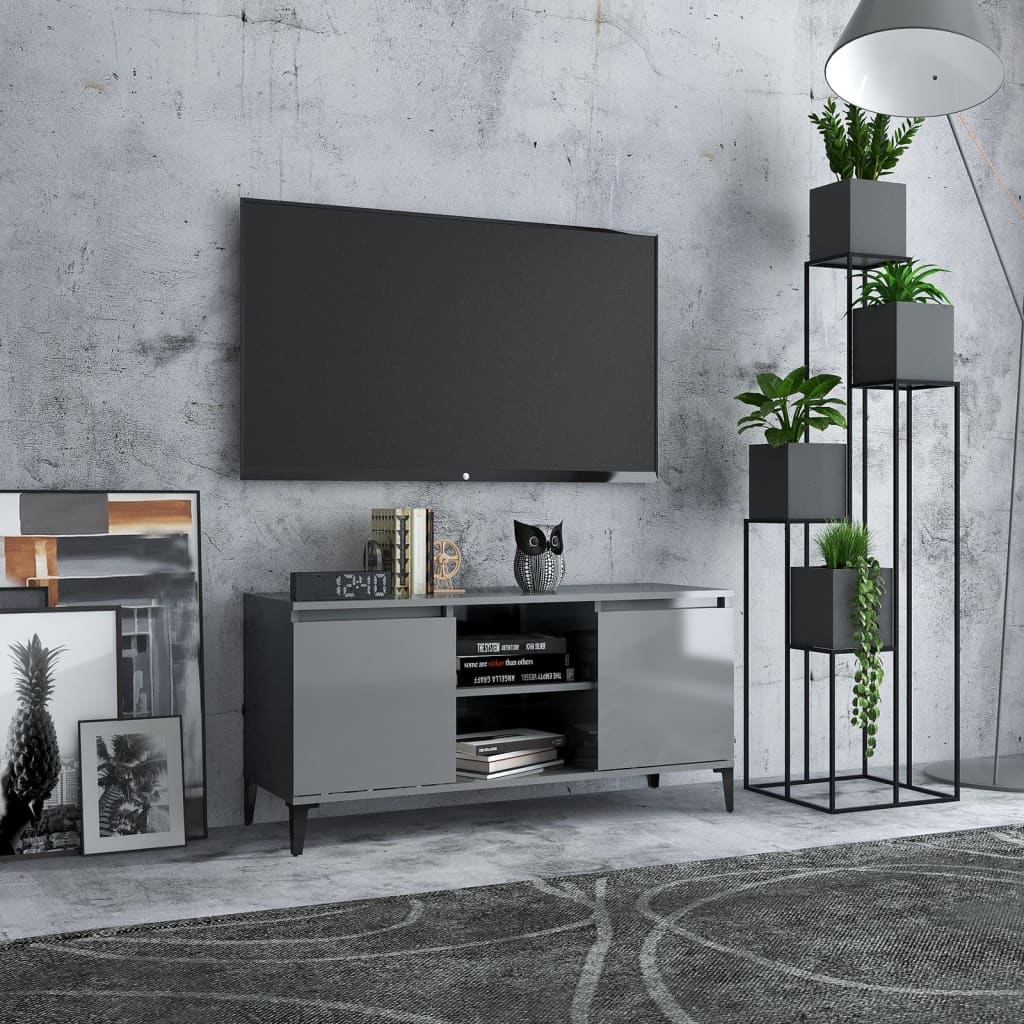 Comodă Tv Cu Picioare Metalice, , 103,5X35X50 Cm