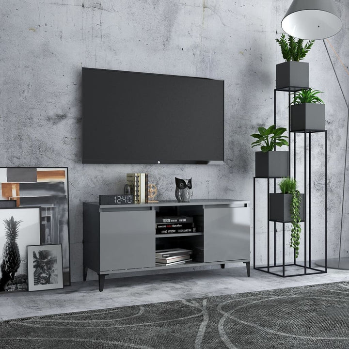 Comodă Tv Cu Picioare Metalice, , 103,5X35X50 Cm