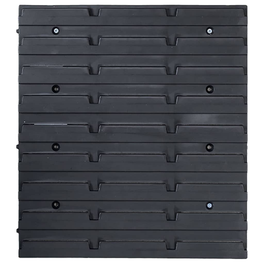 Set Cutii Depozitare 96 Piese Cu Panouri De Perete, &Negru