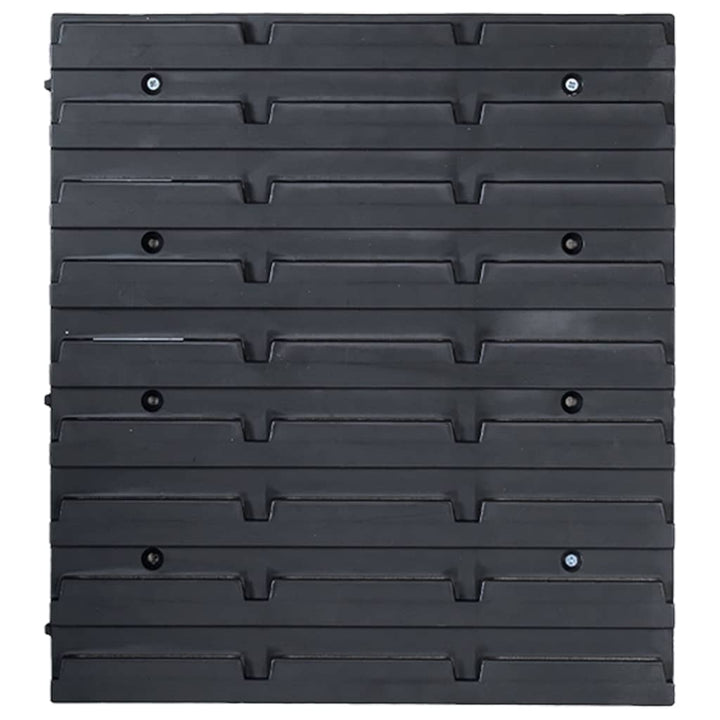 Set Cutii Depozitare 96 Piese Cu Panouri De Perete, &Negru