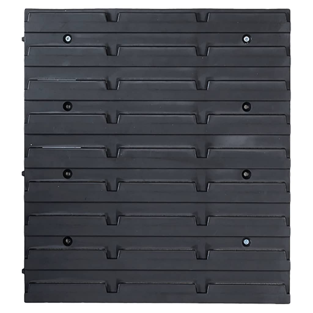Set Cutii Depozitare 141 Piese Cu Panouri De Perete, Roșu&Negru
