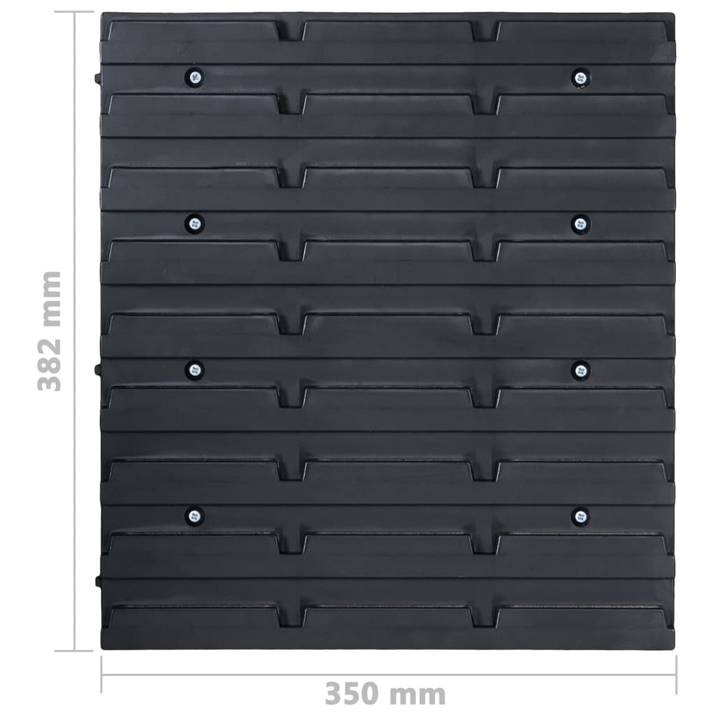 Set Cutii Depozitare 141 Piese Cu Panouri De Perete, Roșu&Negru