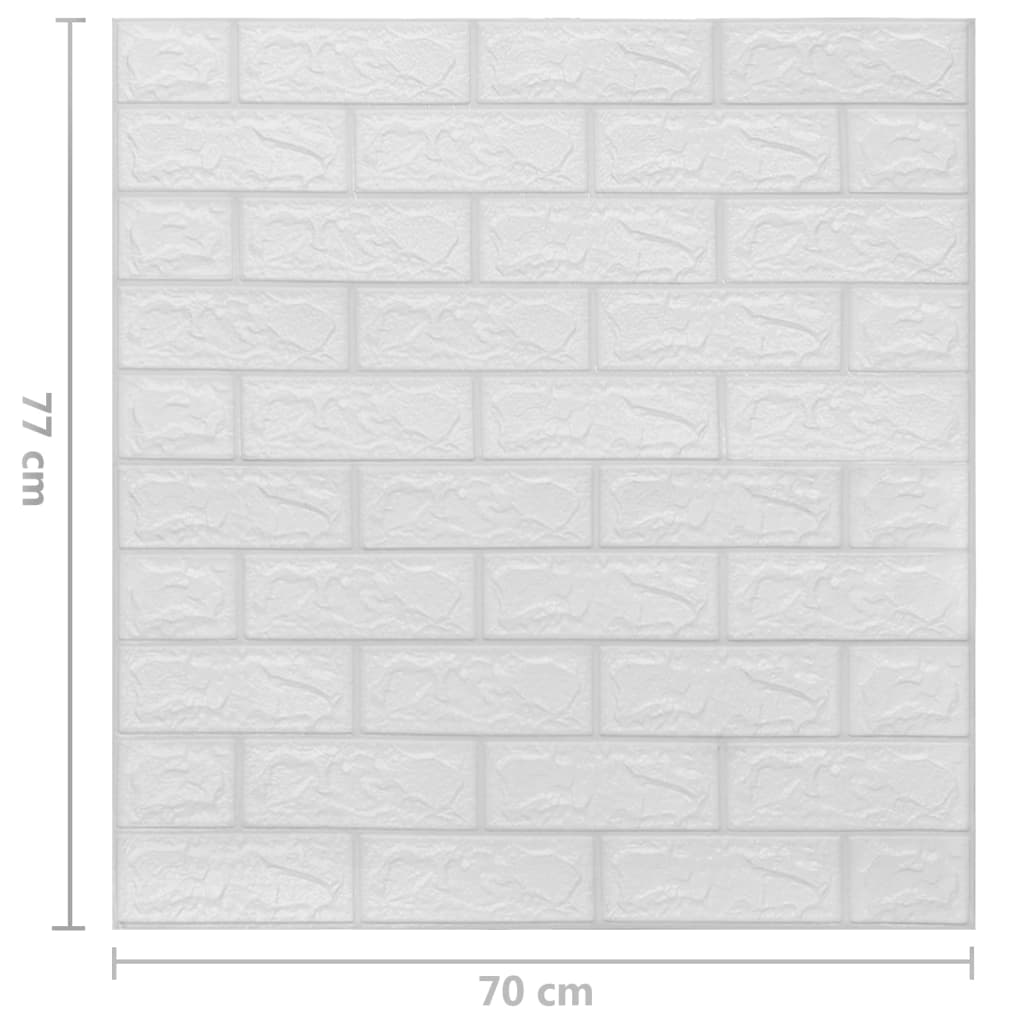 Tapet De Perete Autocolant 3D, 10 Buc., , Model Cărămizi
