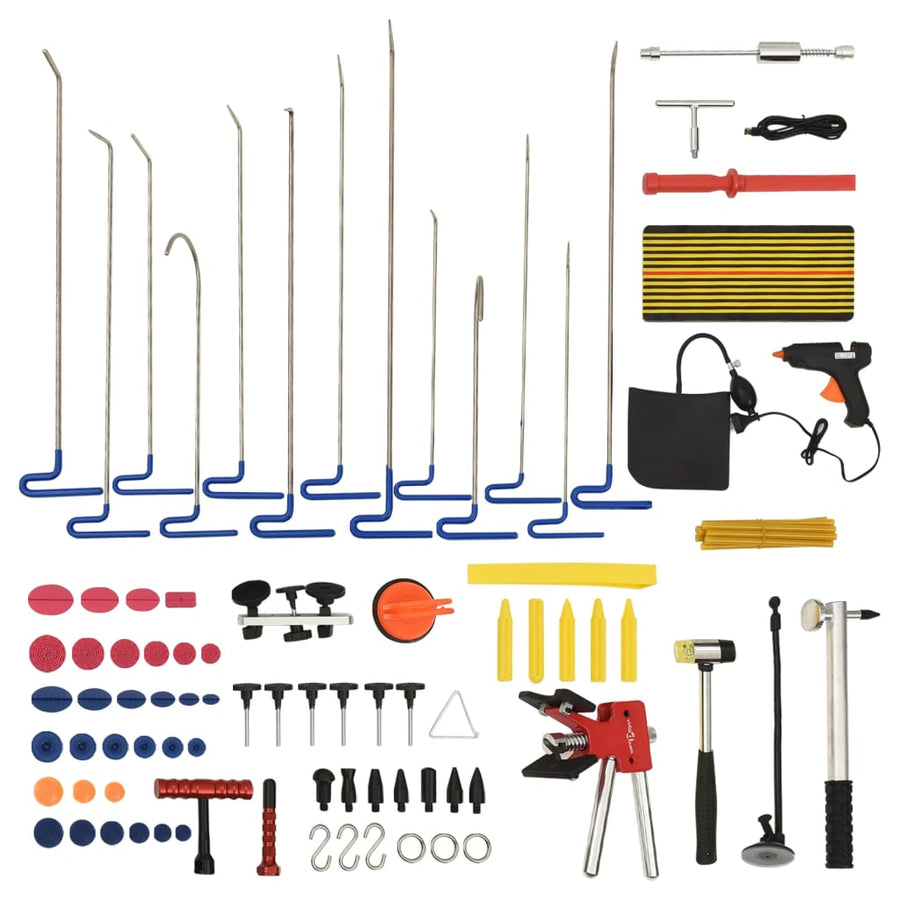 Set Unelte Reparații Deformări Auto Fără Vopsire, 80 Piese