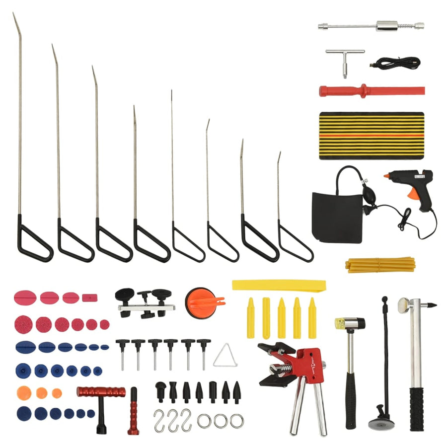 Set Unelte Reparații Deformări Auto Fără Vopsire, 75 Piese