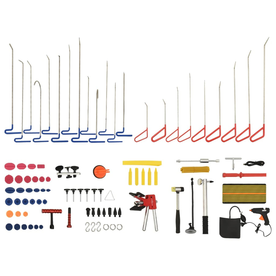 Set Unelte Reparații Deformări Auto Fără Vopsea, 89 Piese