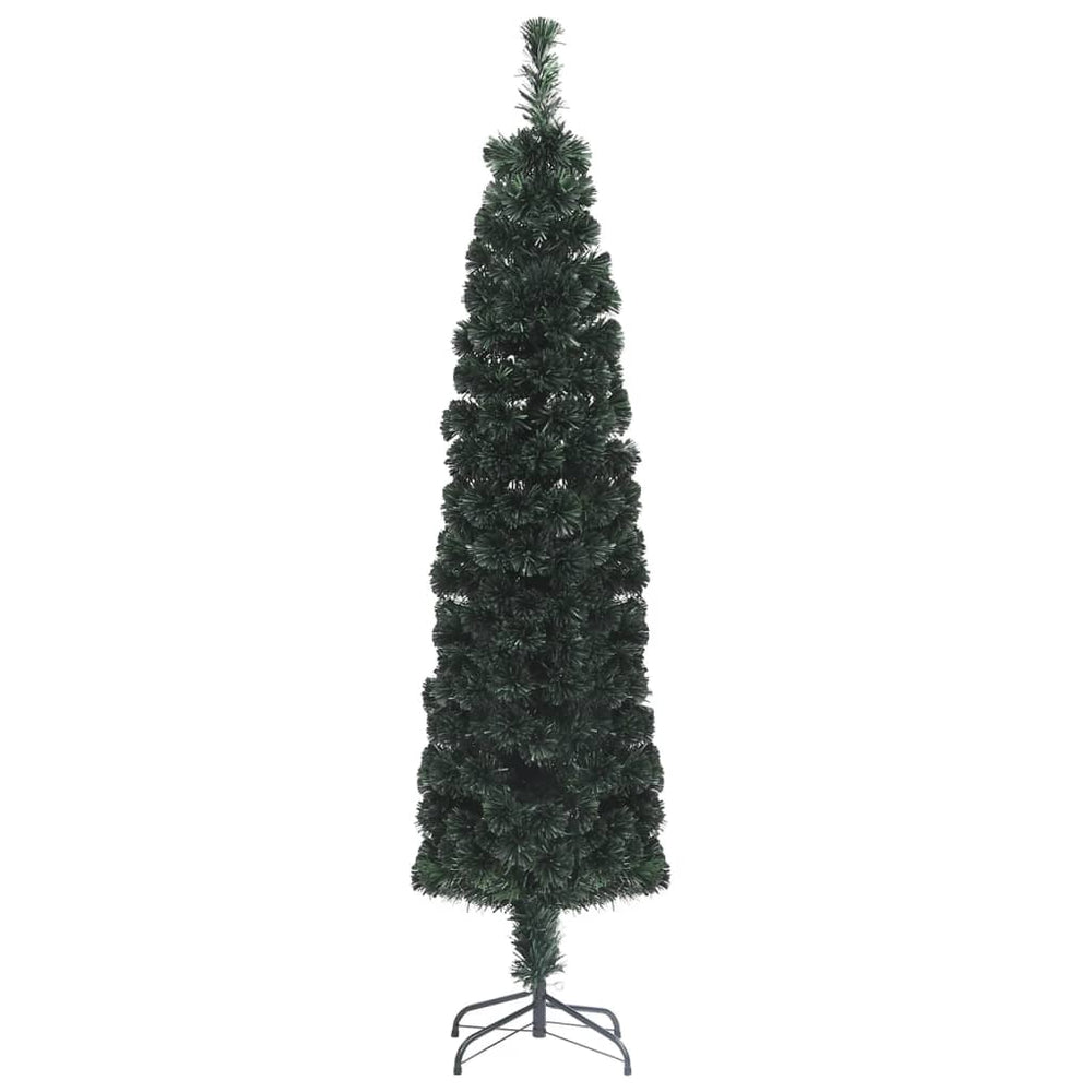 Pom De Crăciun Artificial Subțire Cu Suport 240 Cm Fibră Optică