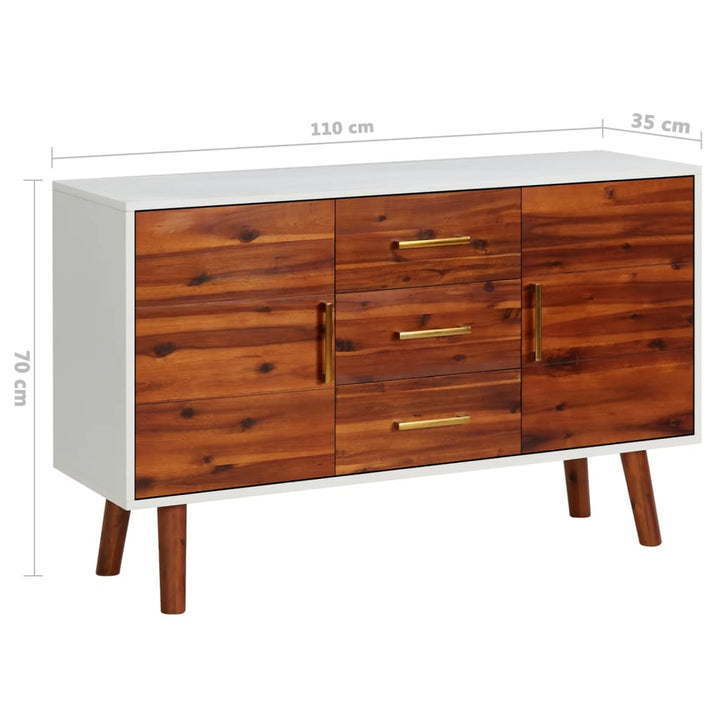 Servantă, 110X35X70 Cm, Lemn Masiv De Acacia Și Mdf