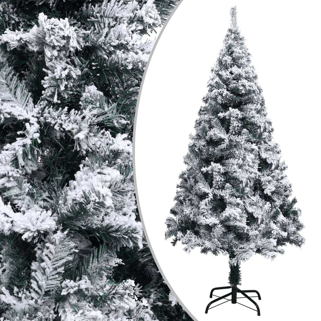 Pom De Crăciun Artificial Cu Zăpadă, Verde, 210 Cm, Pvc