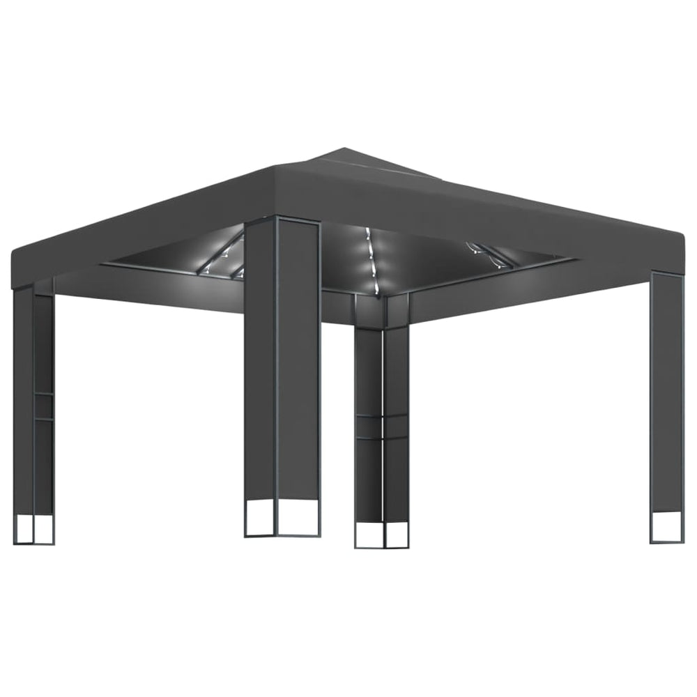 Pavilion Cu Acoperiș Dublu & Lumini Led, , 3X3 M
