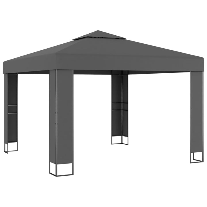 Pavilion Cu Acoperiș Dublu & Lumini Led, , 3X3 M