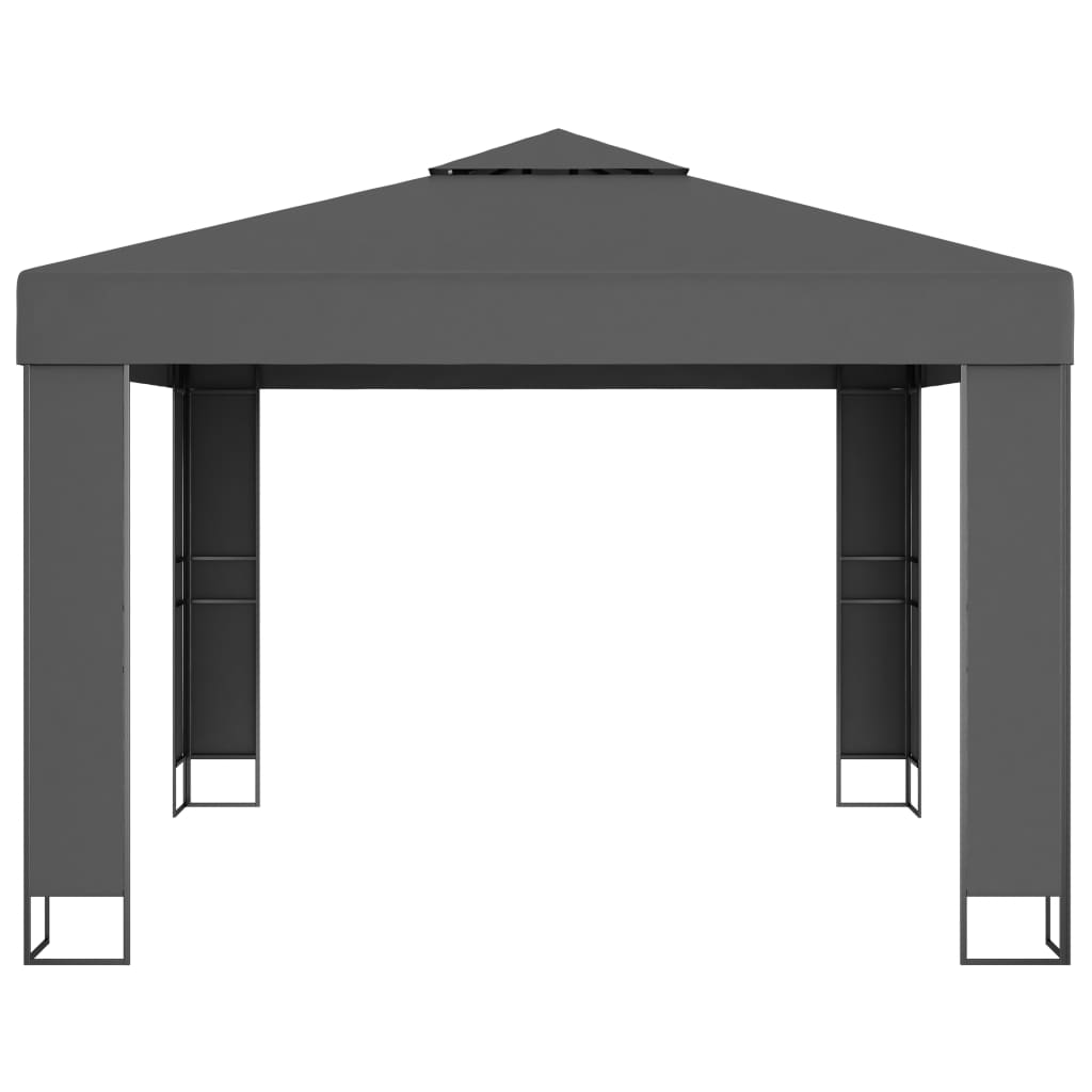Pavilion Cu Acoperiș Dublu & Lumini Led, , 3X3 M