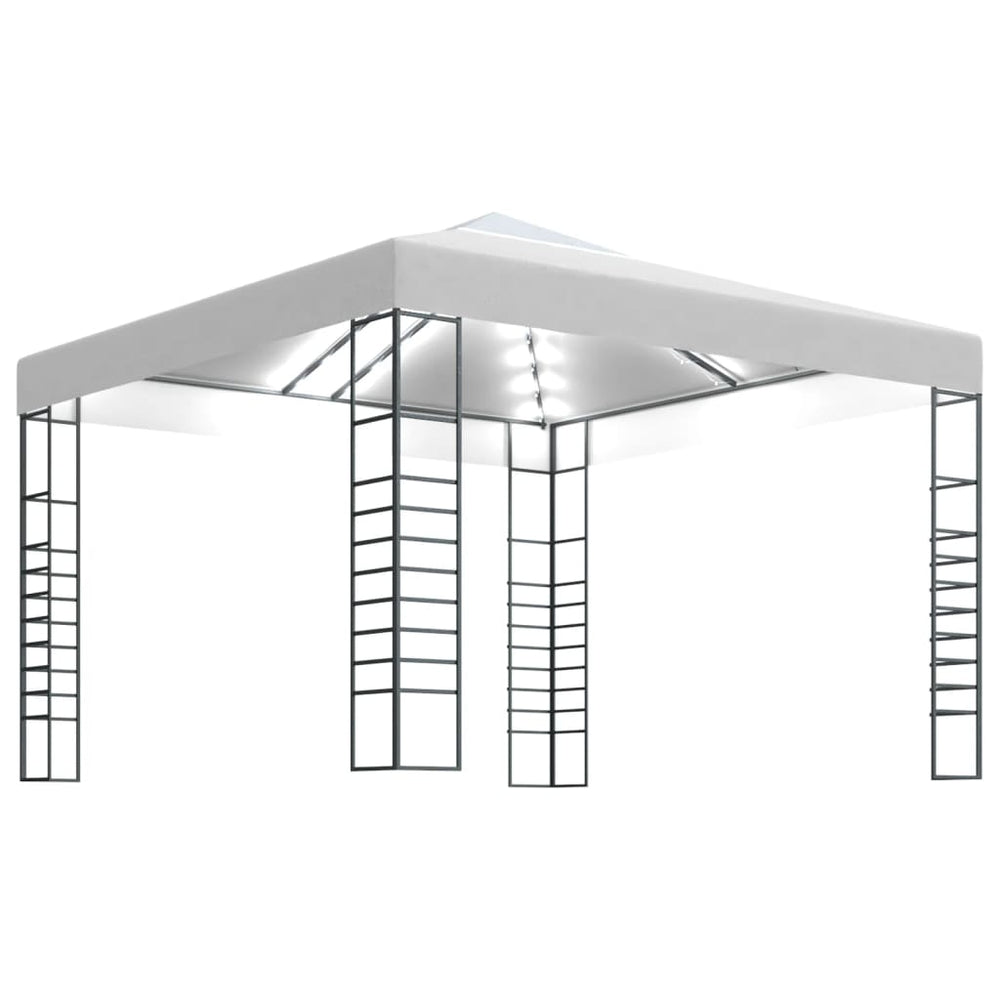 Pavilion De Grădină Cu Șiruri De Lumini Led, , 3X3 M