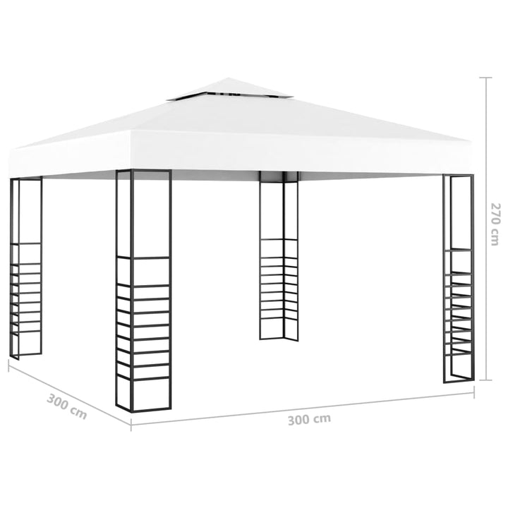 Pavilion De Grădină Cu Șiruri De Lumini Led, , 3X3 M