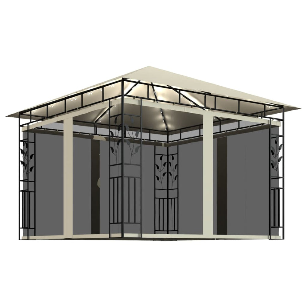 Pavilion Cu Plasă Anti-Țânțari & Lumini Led 3X3X2,73M