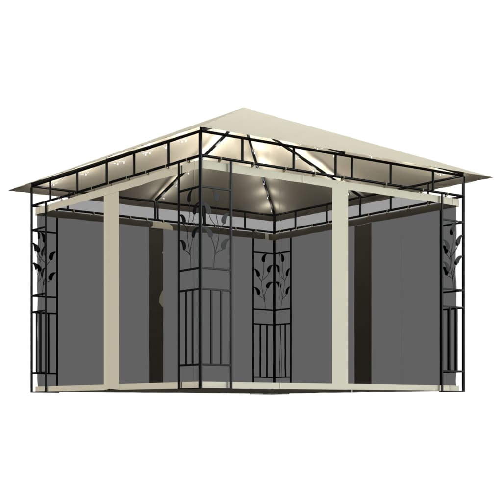 Pavilion Cu Plasă Anti-Țânțari & Lumini Led 3X3X2,73M