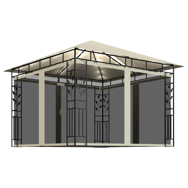 Pavilion Cu Plasă Anti-Țânțari & Lumini Led 3X3X2,73M
