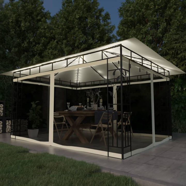 Pavilion Cu Plasă Anti-Țânțari & Lumini Led 3X3X2,73M